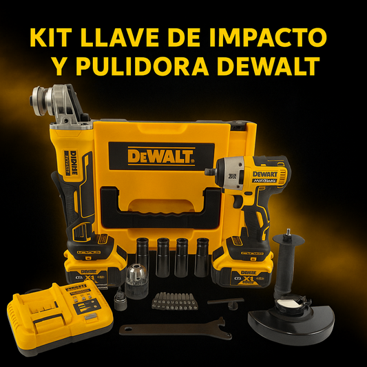Kit de llave de impacto 1/2 y pulidora DEWALT Motor sin escobillas