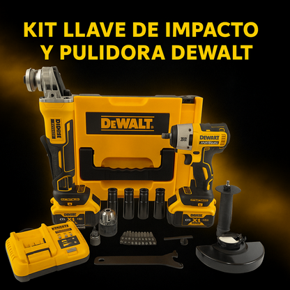 Kit de llave de impacto 1/2 y pulidora DEWALT Motor sin escobillas