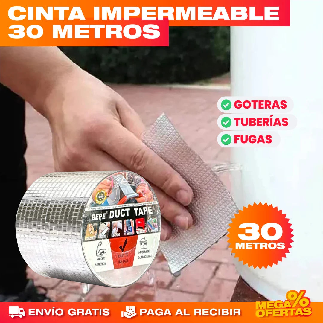 2x1 30 METROS CINTA IMPERMEABLE REPARA FUGAS