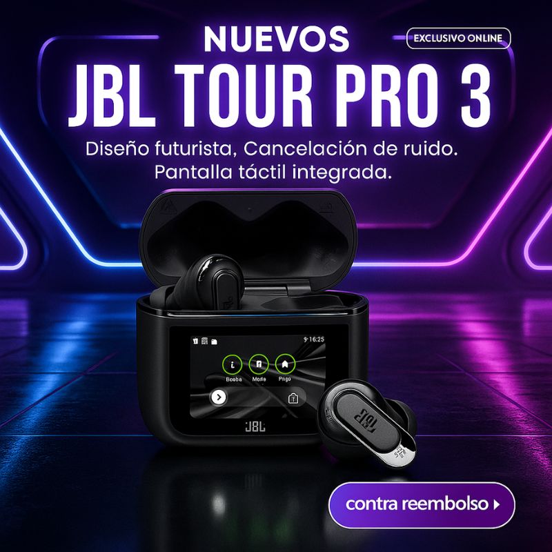 JBL TOUR PRO 3 TOUCHSCREEN BLUETOOTH IMPERMEABLE + REGALO SORPRESA - PROMOCION CIERRE DE LA TIENDA